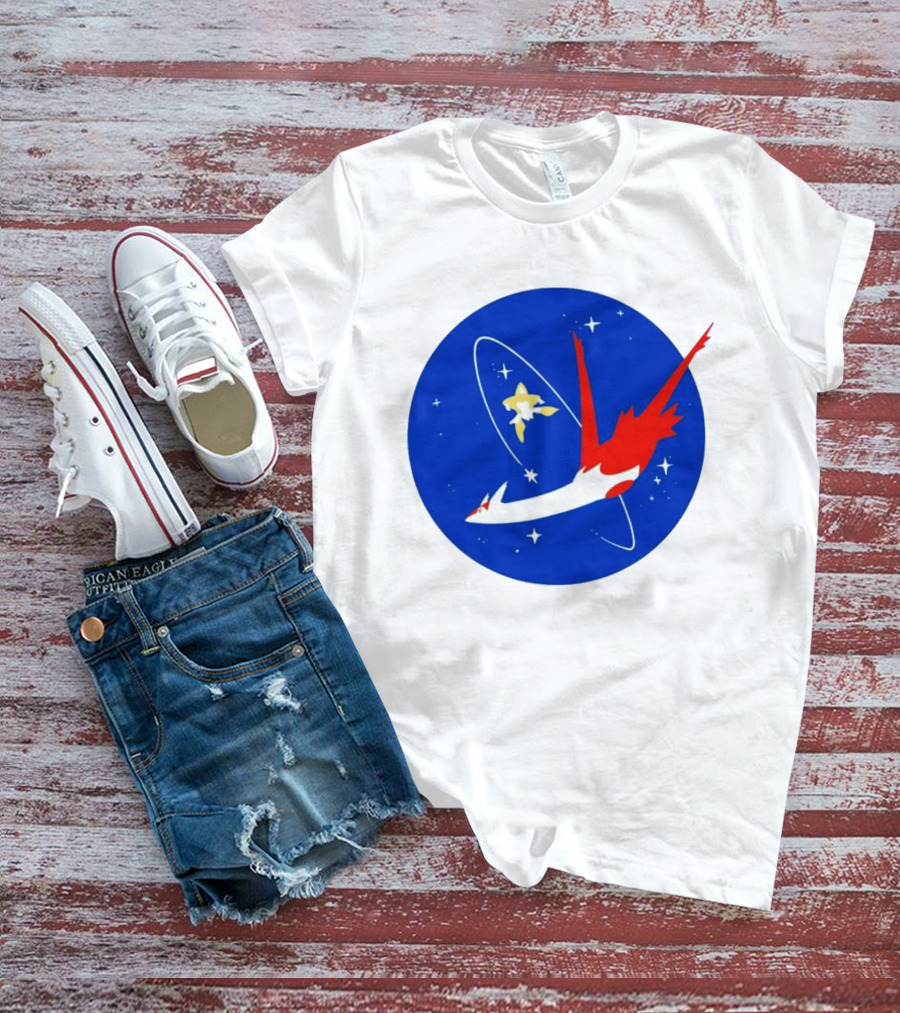 Latias Jirachi Cosmic Voyage In Space T-Shirt