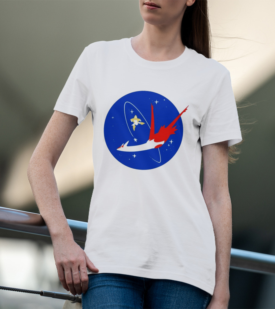 Latias Jirachi Cosmic Voyage In Space T-Shirt