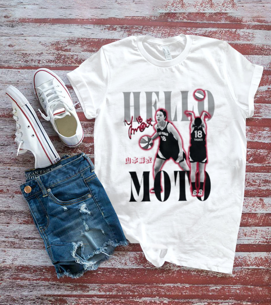Hello Moto Mai Yamamoto Las Vegas No 18 Basketball T-Shirt