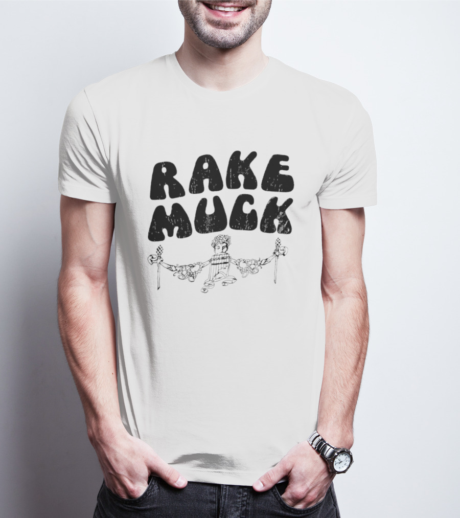 Rake Muck Mythology Pan Satyr Vintage Black And White T-Shirt
