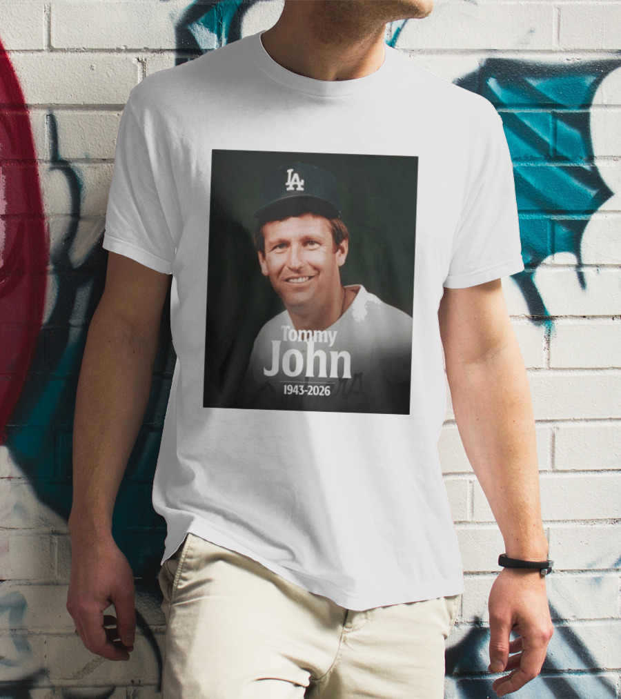 Tommy John 1943 2026 Los Angeles Baseball Memoriam T-Shirt