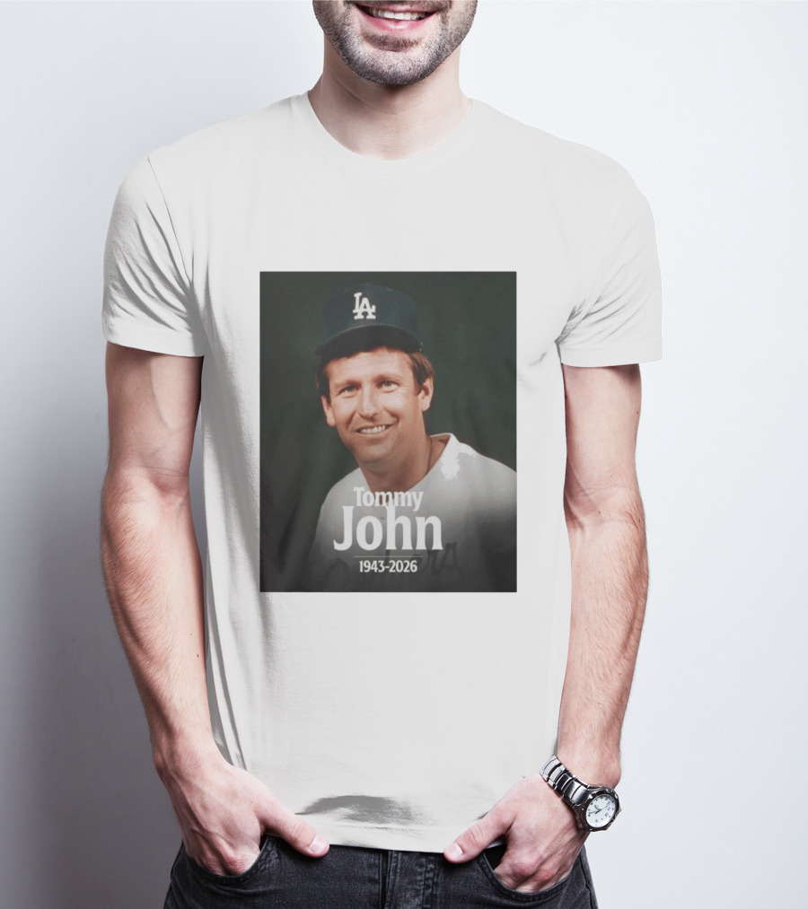Tommy John 1943 2026 Los Angeles Baseball Memoriam T-Shirt
