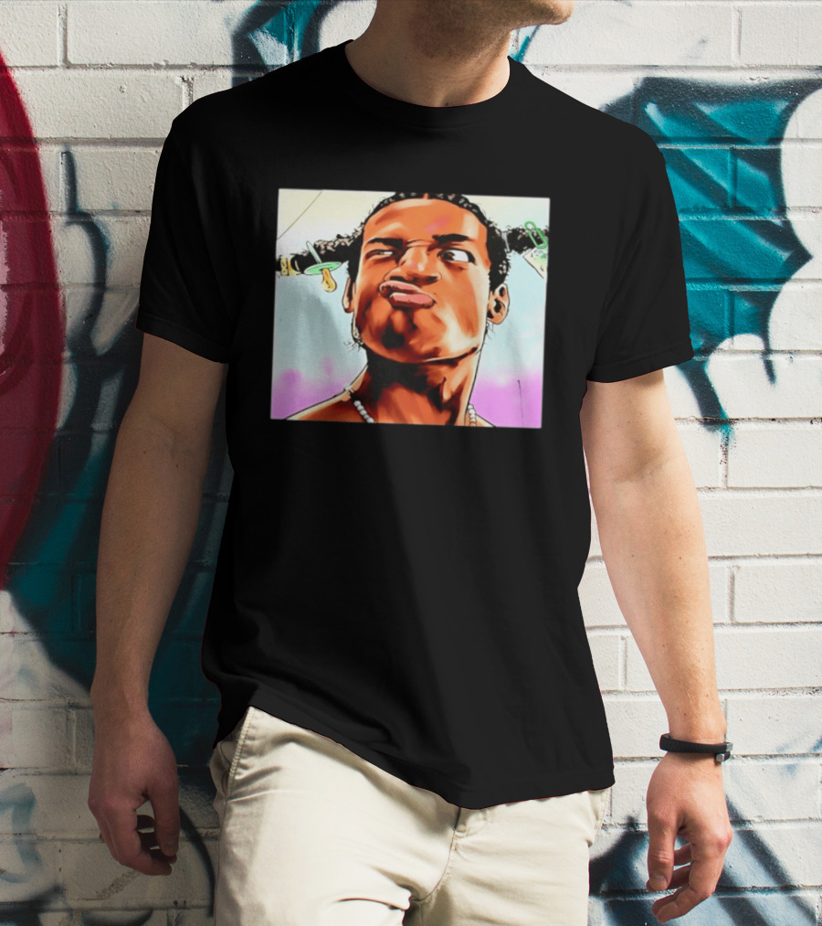 ASAP Rocky Hip Hop Rap Mob Pouty Face Meme T-Shirt
