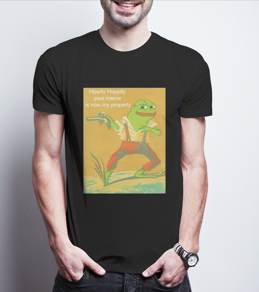 Hippity Hoppity Meme Property Pepe Frog Nostalgia Humor T-Shirt