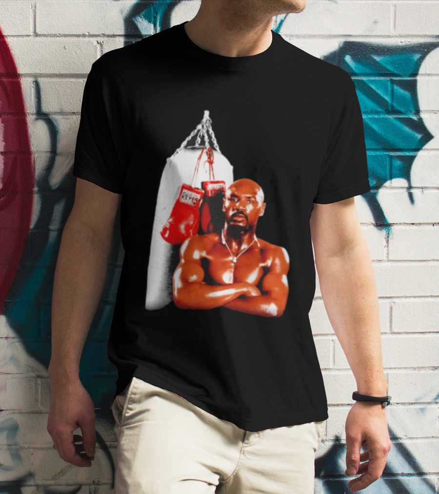 Marvelous Marvin Hagler With Cleto Reyes Boxing Gloves Iconic Champion T-Shirt