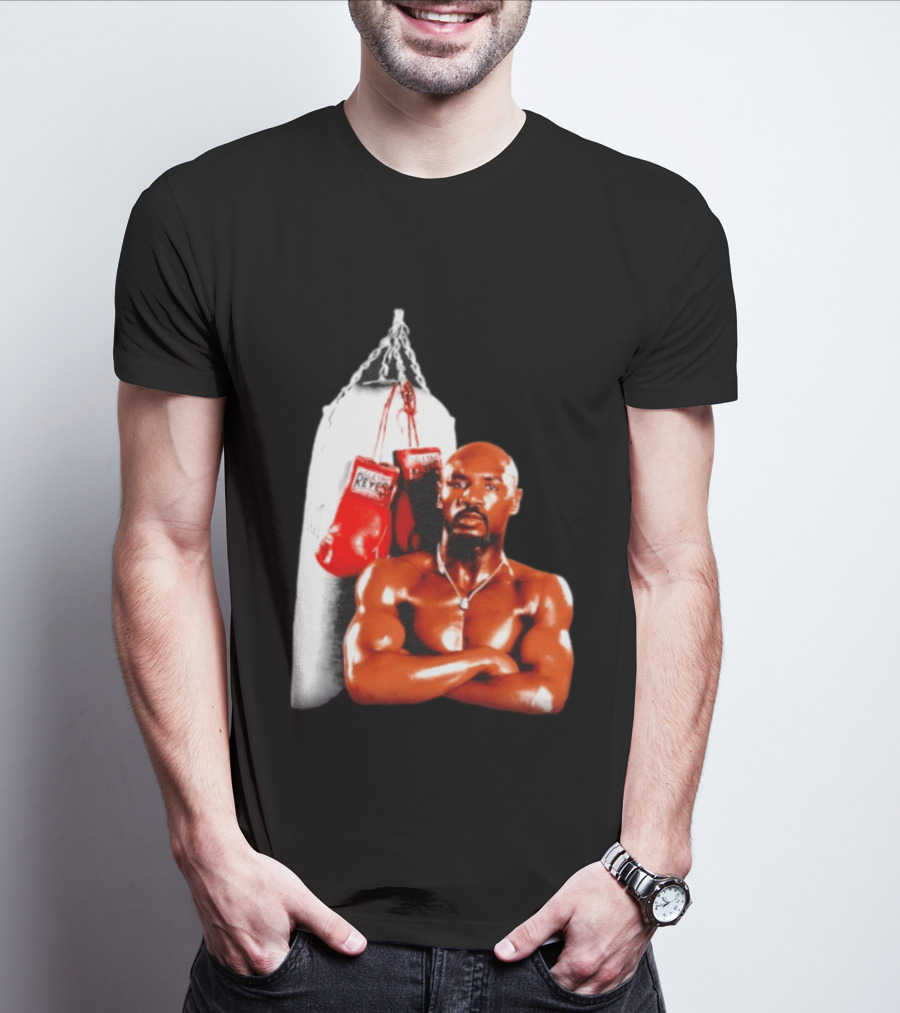 Marvelous Marvin Hagler With Cleto Reyes Boxing Gloves Iconic Champion T-Shirt