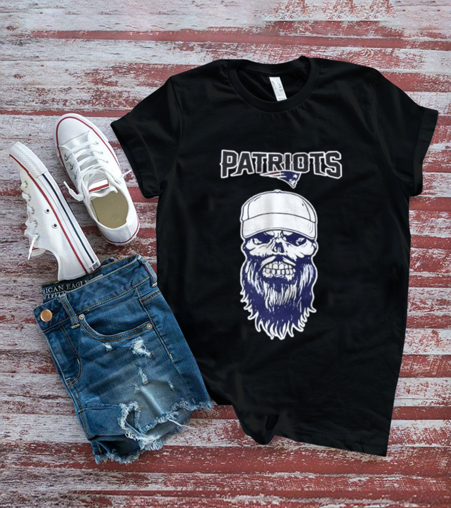 New England Patriots Luke Combs Skull Gillette Stadium Two Sided T-Shirt