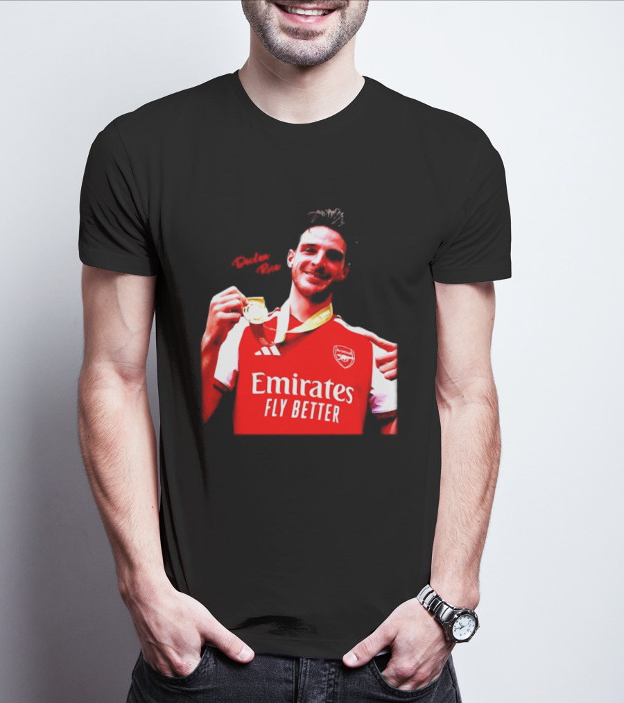 Declan Rice Arsenal Premier League Winner 2026 Emirates Fly Better T-Shirt
