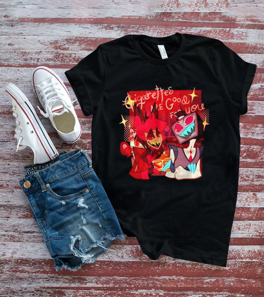 Radiostatic Sparks Duo Cigarettes Are Good For You Sparkling Characters T-Shirt