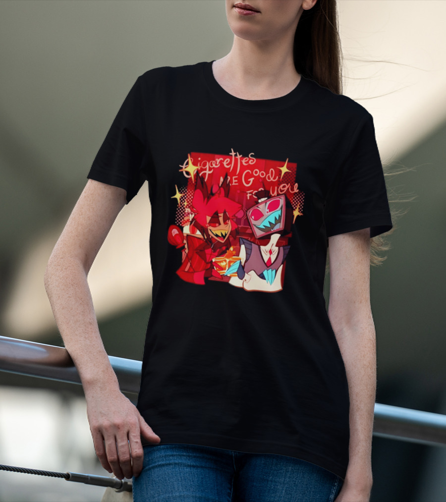 Radiostatic Sparks Duo Cigarettes Are Good For You Sparkling Characters T-Shirt