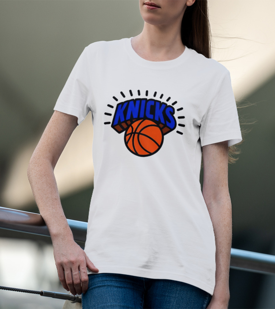 2026 NBA Let's Go New York Knicks Caricatures Two Sided T-Shirt
