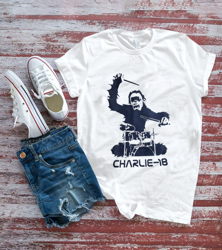 Charlie 18 Bigfoot Drumming T-Shirt