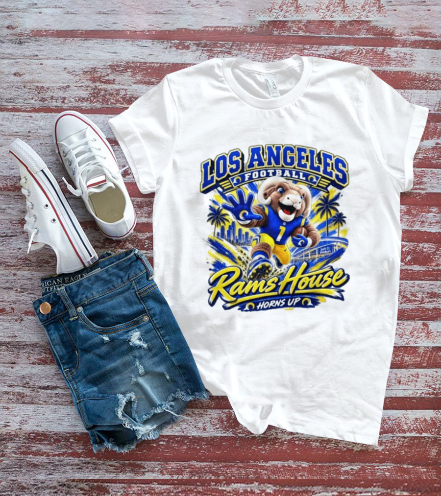 Los Angeles Rams Football Rams House Horns Up T-Shirt