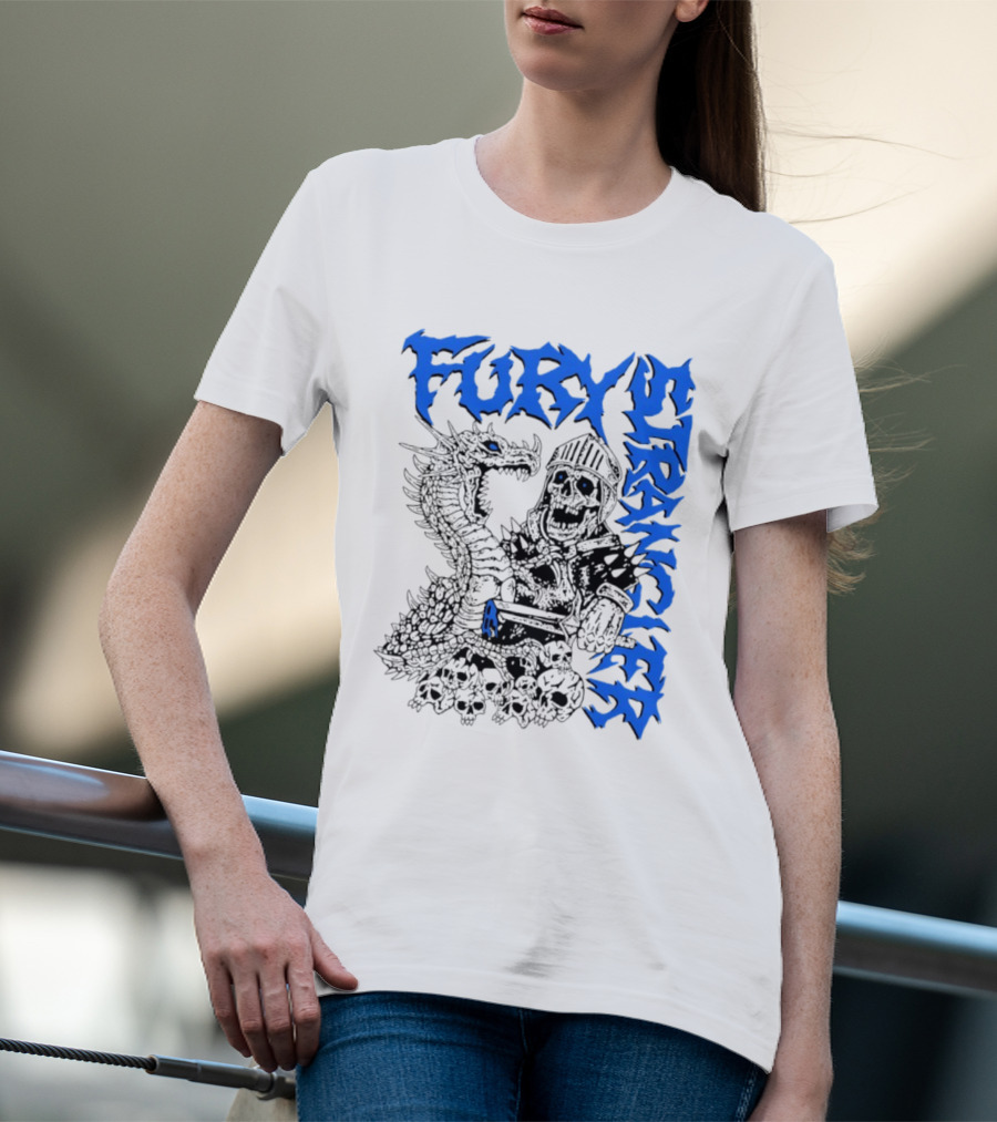 Fury Stranger Skeleton Knight And Dragon T-Shirt
