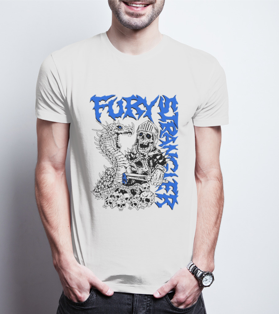 Fury Stranger Skeleton Knight And Dragon T-Shirt