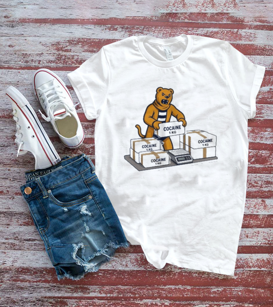 Penn State Cocaine 1kg Bear Weighing Parcels T-Shirt