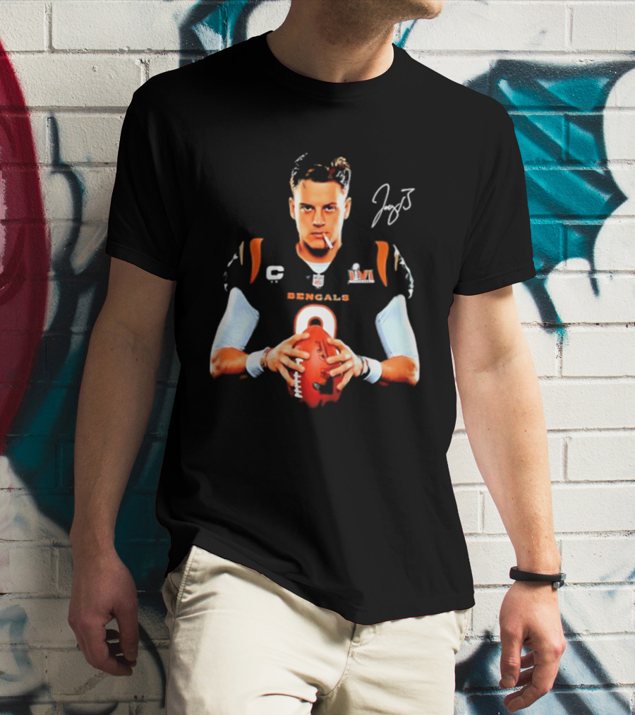 Cincinnati Bengals Joe Burrow Smoking Joey B Signature T-Shirt