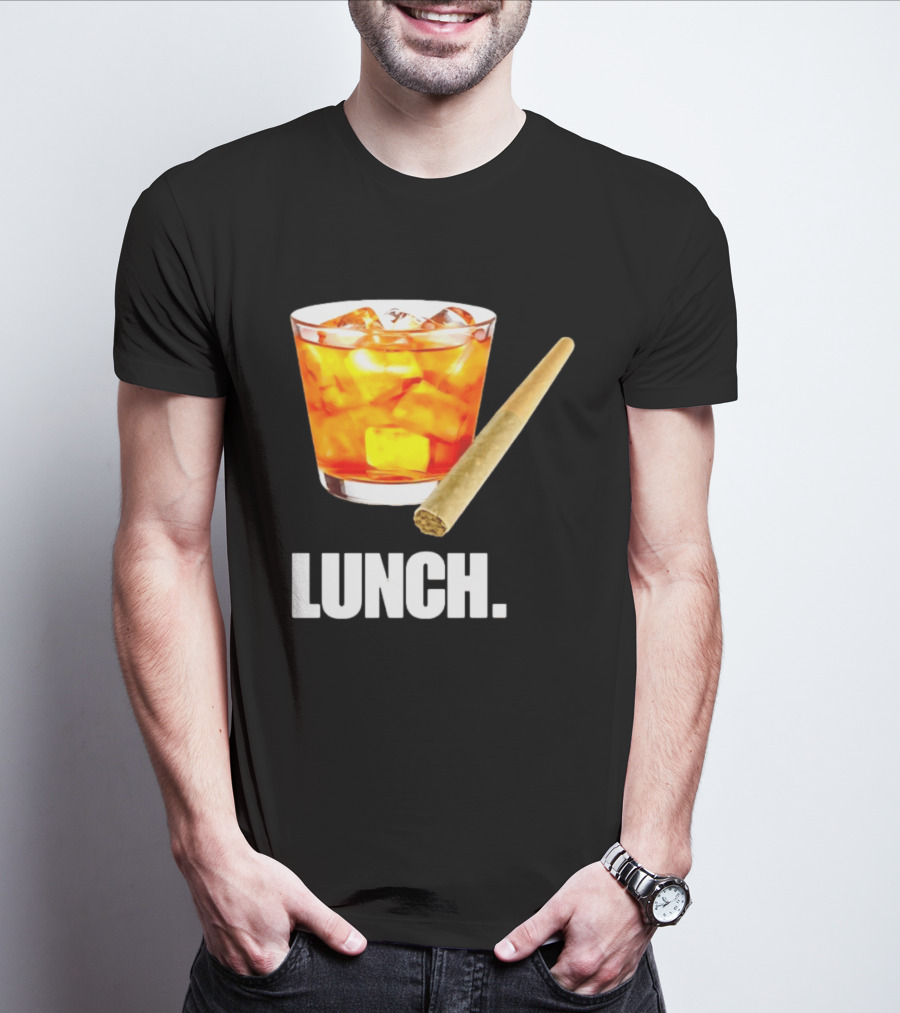 Lunch Whiskey Cigar Drinking Smoking T-Shirt