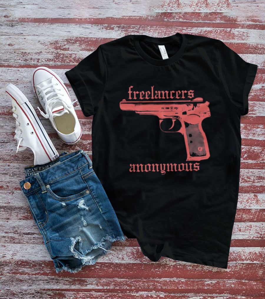 Freelancers Anonymous Gun Image T-Shirt