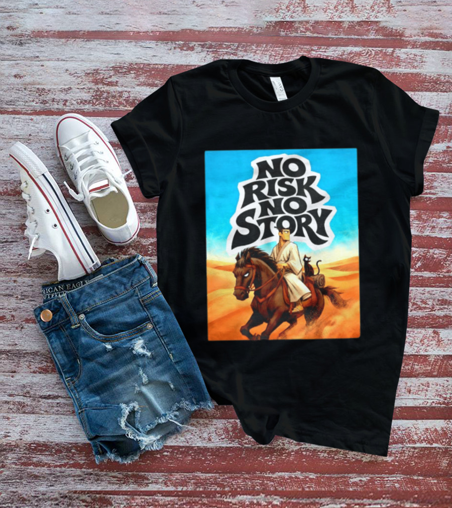 No Risk No Story Samurai Jack Cartoon Network Desert Adventure T-Shirt