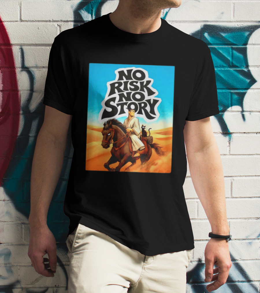 No Risk No Story Samurai Jack Cartoon Network Desert Adventure T-Shirt