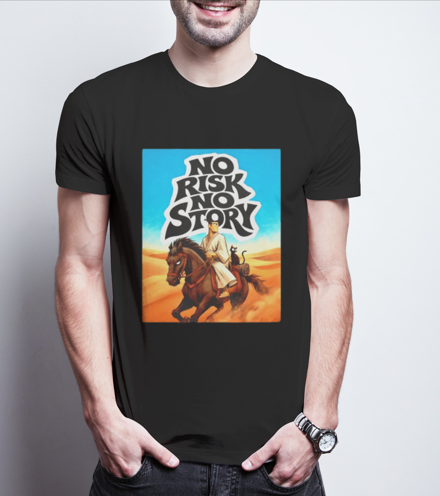 No Risk No Story Samurai Jack Cartoon Network Desert Adventure T-Shirt