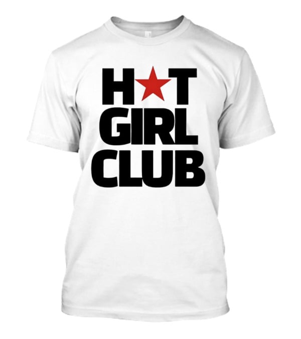 Hot Girl Club Red Star Trendy Fashion T-Shirt