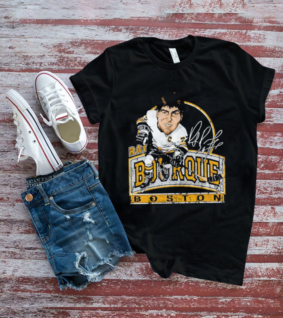 Ray Bourque Boston Bruins Hockey Bruce Stark Caricature T-Shirt