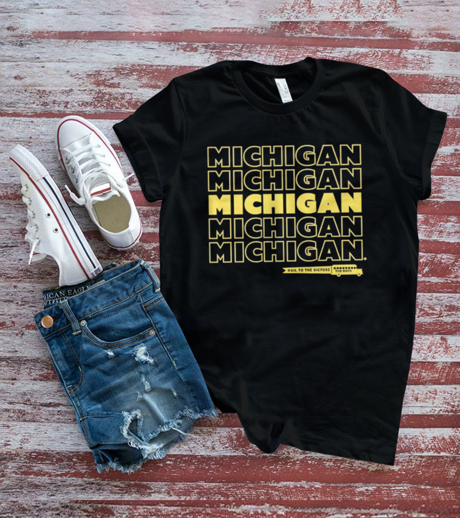 Bussin' X Michigan Hail To The Victors The Boys Michigan Wolverines Fans T-Shirt