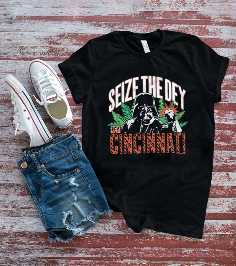 Cincinnati Bengals Star Wars Seize The Dey Darth Vader And Yoda T-Shirt