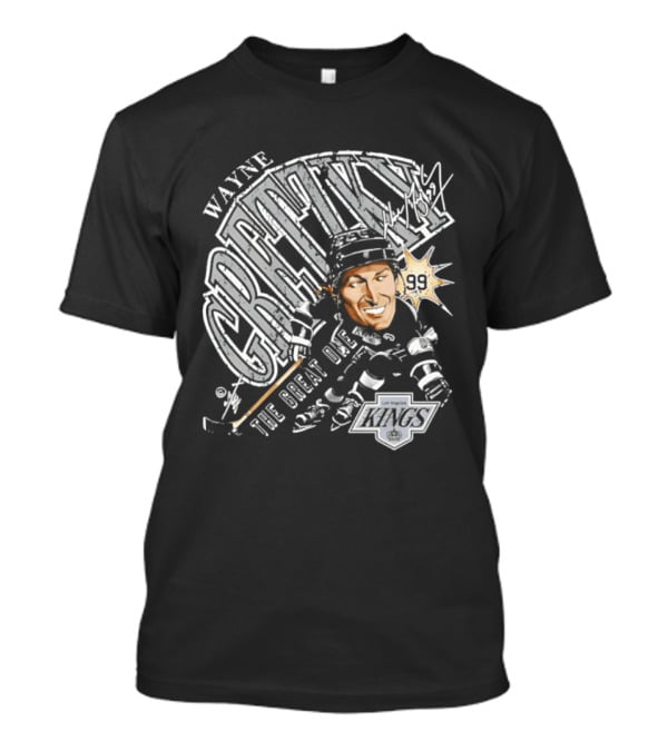 Wayne Gretzky The Great One Los Angeles Kings Bruce Stark T-Shirt