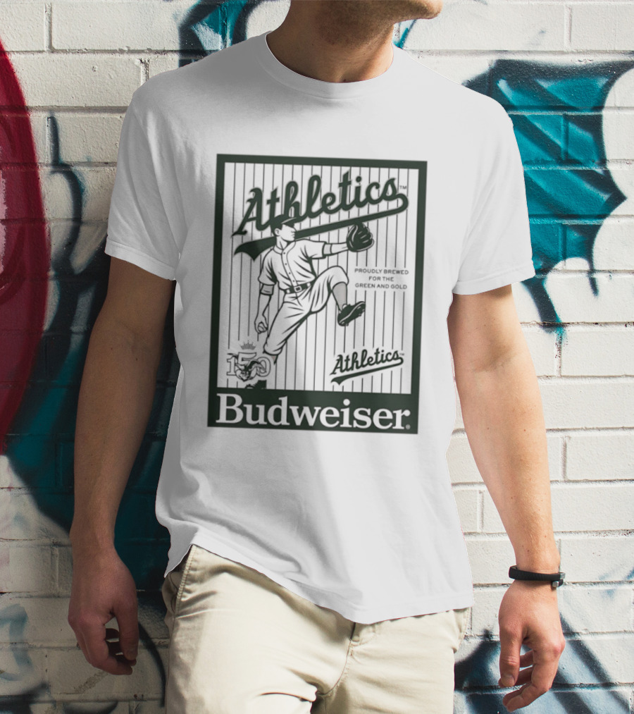 Athletics Baseball Budweiser 150 Years Celebration T-Shirt