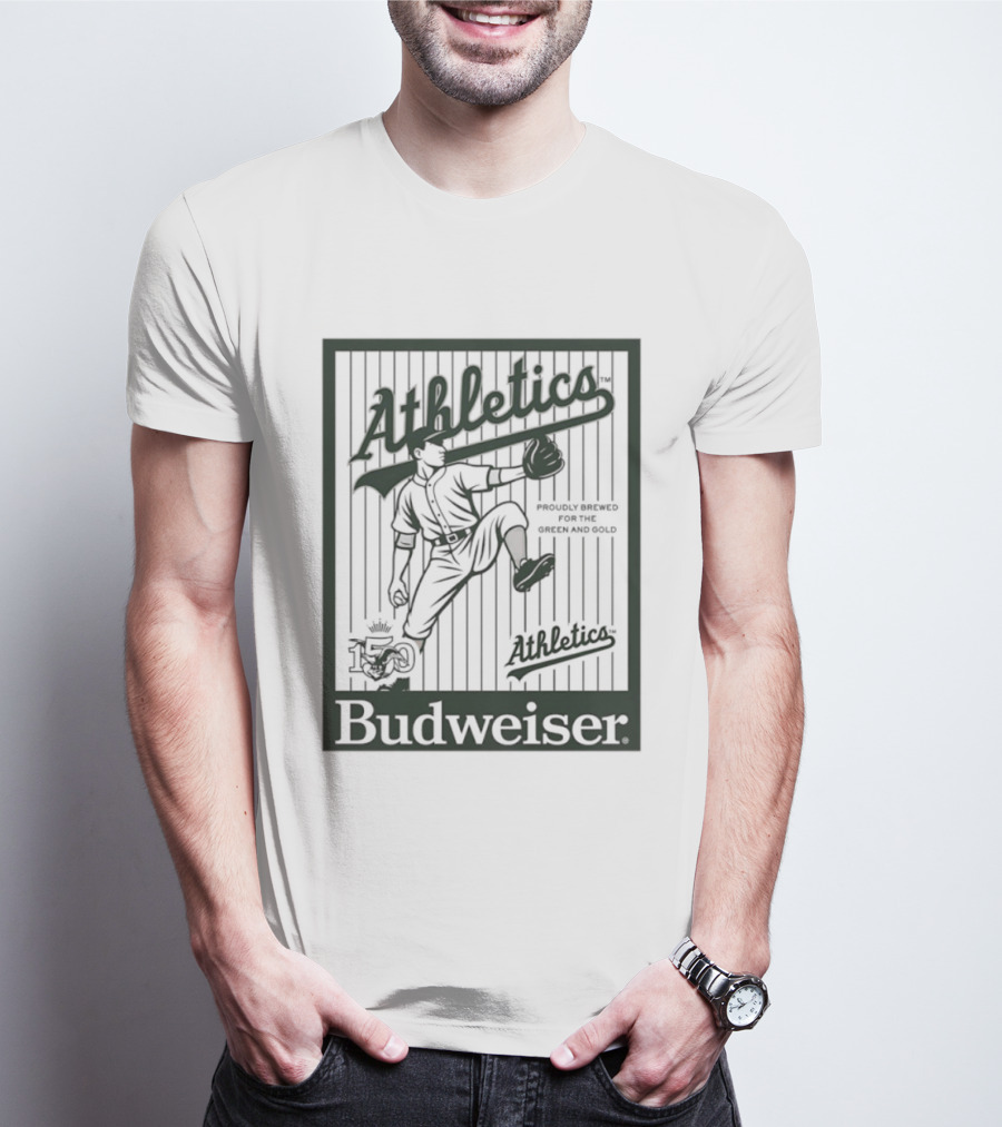 Athletics Baseball Budweiser 150 Years Celebration T-Shirt