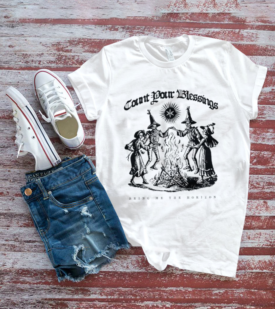 Count Your Blessings Bring Me The Horizon Witchy Ritual Circle T-Shirt