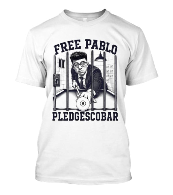 Free Pablo Pledgescobar Eight Ball Prison T-Shirt