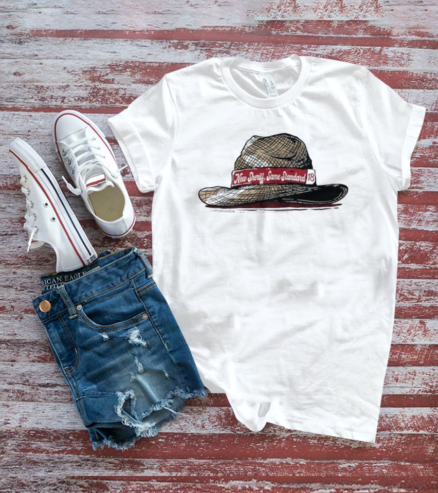 New Sheriff Same Standard 18 Hat Graphic With Textured T-Shirt