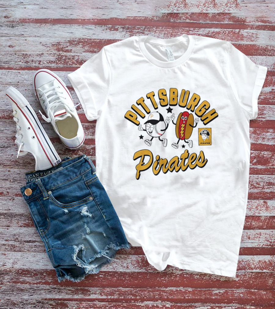 Pittsburgh Pirates Baseball Hot Dog Snack T-Shirt