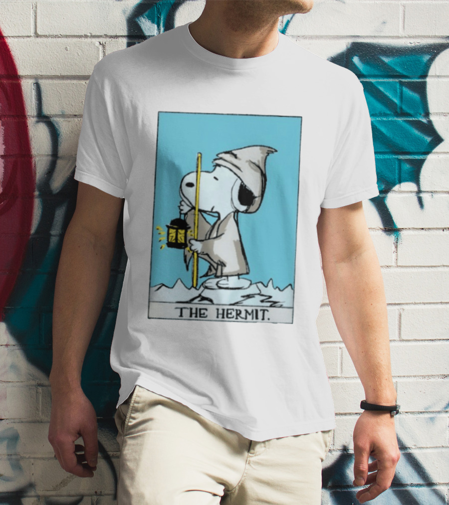 Snoopy The Hermit Tarot Peanuts Charlie Brown T-Shirt