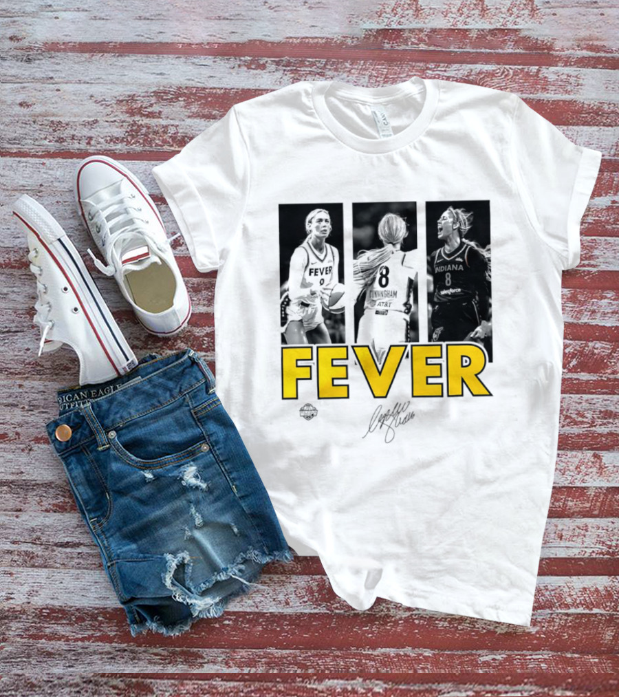 Sophie Cunningham Indiana Fever 8 Signature WNBA Player Collage T-Shirt