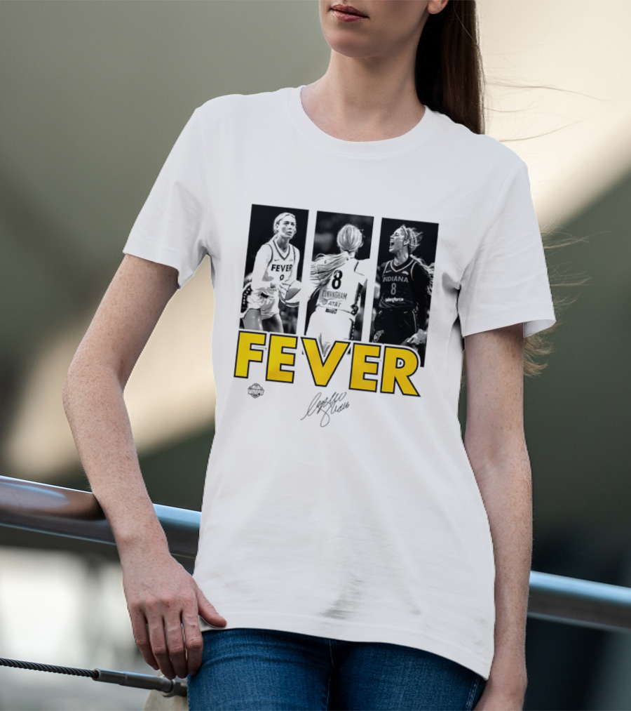 Sophie Cunningham Indiana Fever 8 Signature WNBA Player Collage T-Shirt