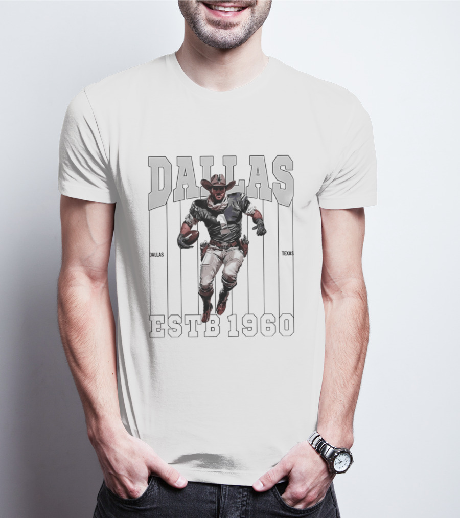 Dallas Cowboys Estb 1960 Football Vintage Style Running Player T-Shirt