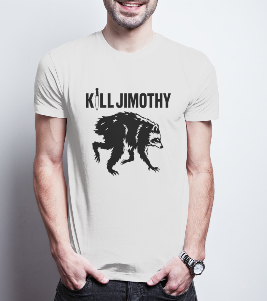 Kill Jimothy Raccoon Meme Knife T-Shirt