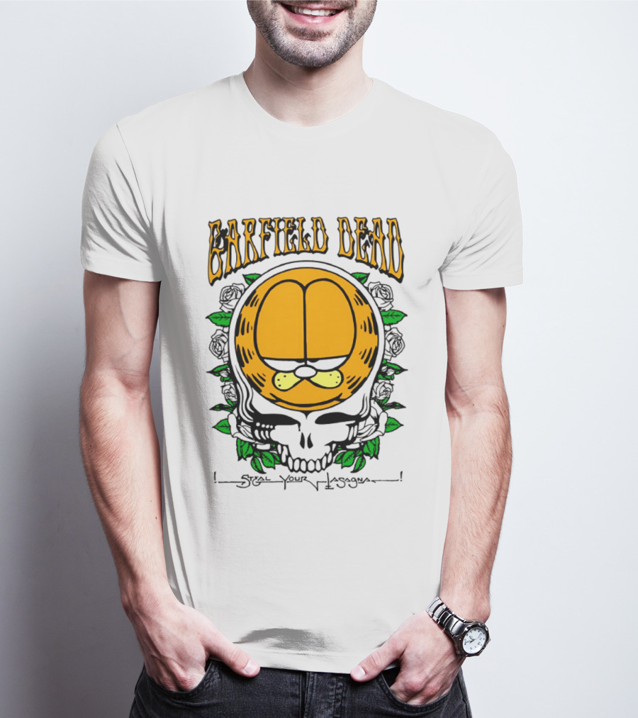 Garfield Dead Steal Your Lasagna Grateful Mashup T-Shirt