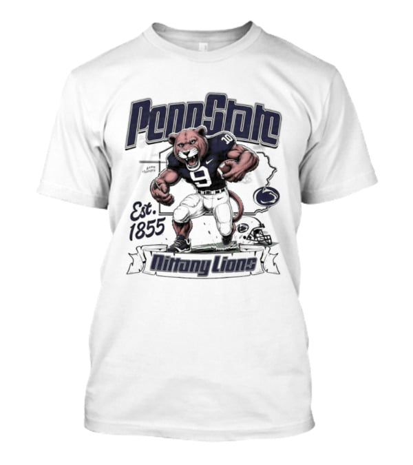 Penn State Nittany Lions Mascot Football Est 1855 T-Shirt