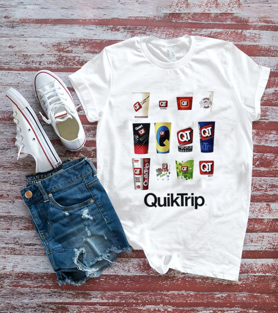 QuikTrip QT Fountain Drink Cup Collection Variety T-Shirt