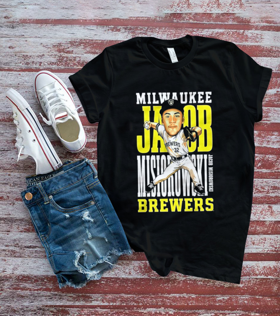 Milwaukee Brewers Jacob Misiorowski Caricature 2026 MLB T-Shirt
