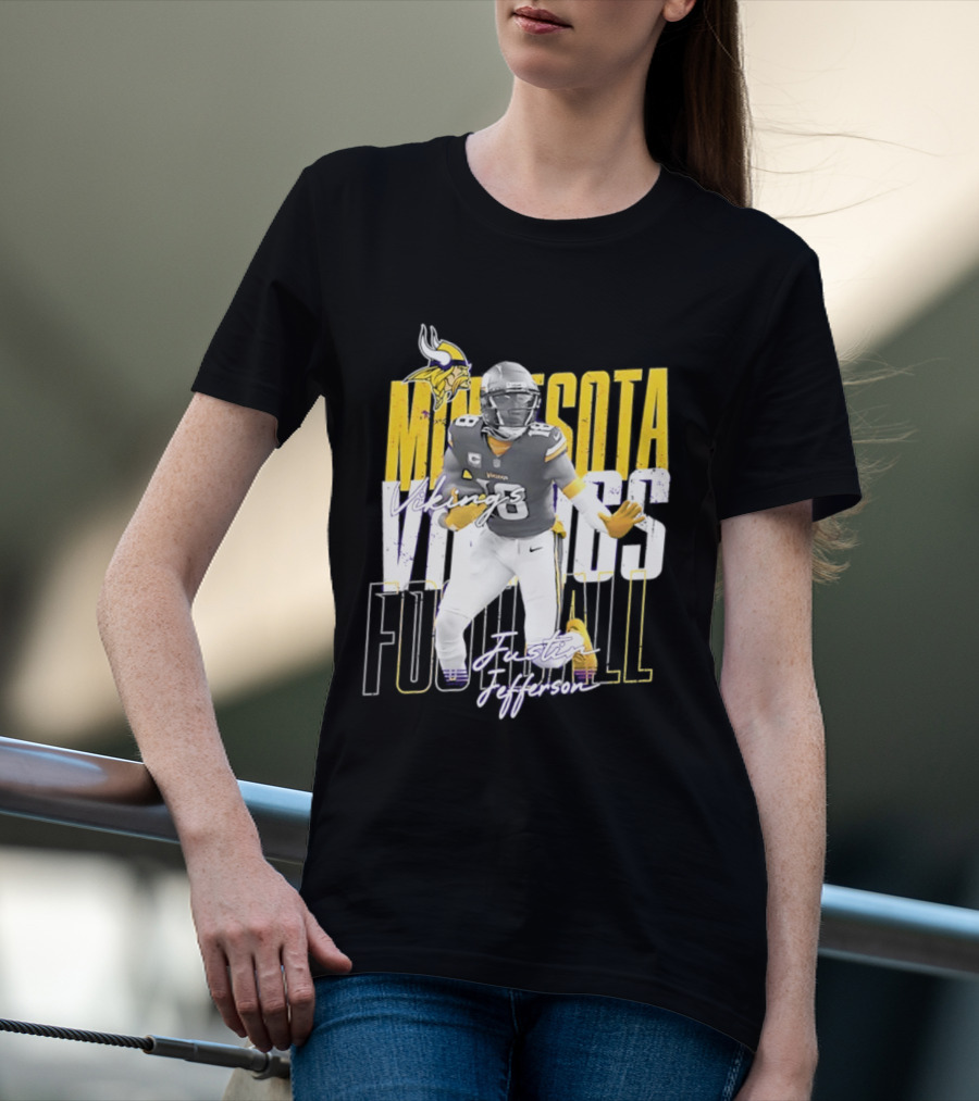Minnesota Vikings Football Legends Justin Jefferson Iconic 18 T-Shirt