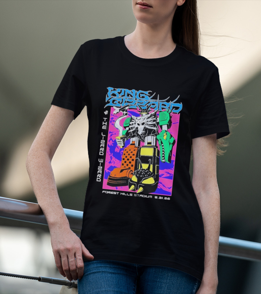 King Gizzard And The Lizard Wizard Forest Hills NY Night 2 August 21 2026 Stadium Show T-Shirt