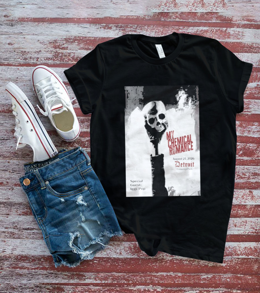 My Chemical Romance Iggy Pop August 21 2026 Comerica Park Detroit T-Shirt