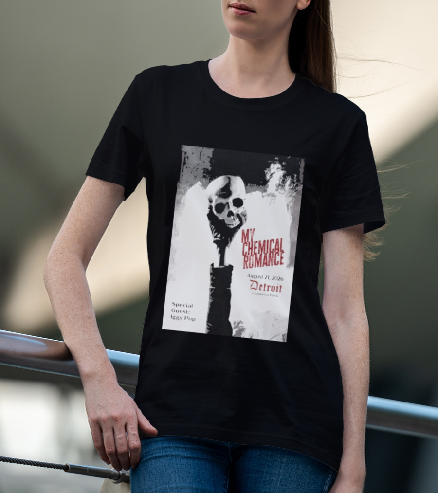My Chemical Romance Iggy Pop August 21 2026 Comerica Park Detroit T-Shirt